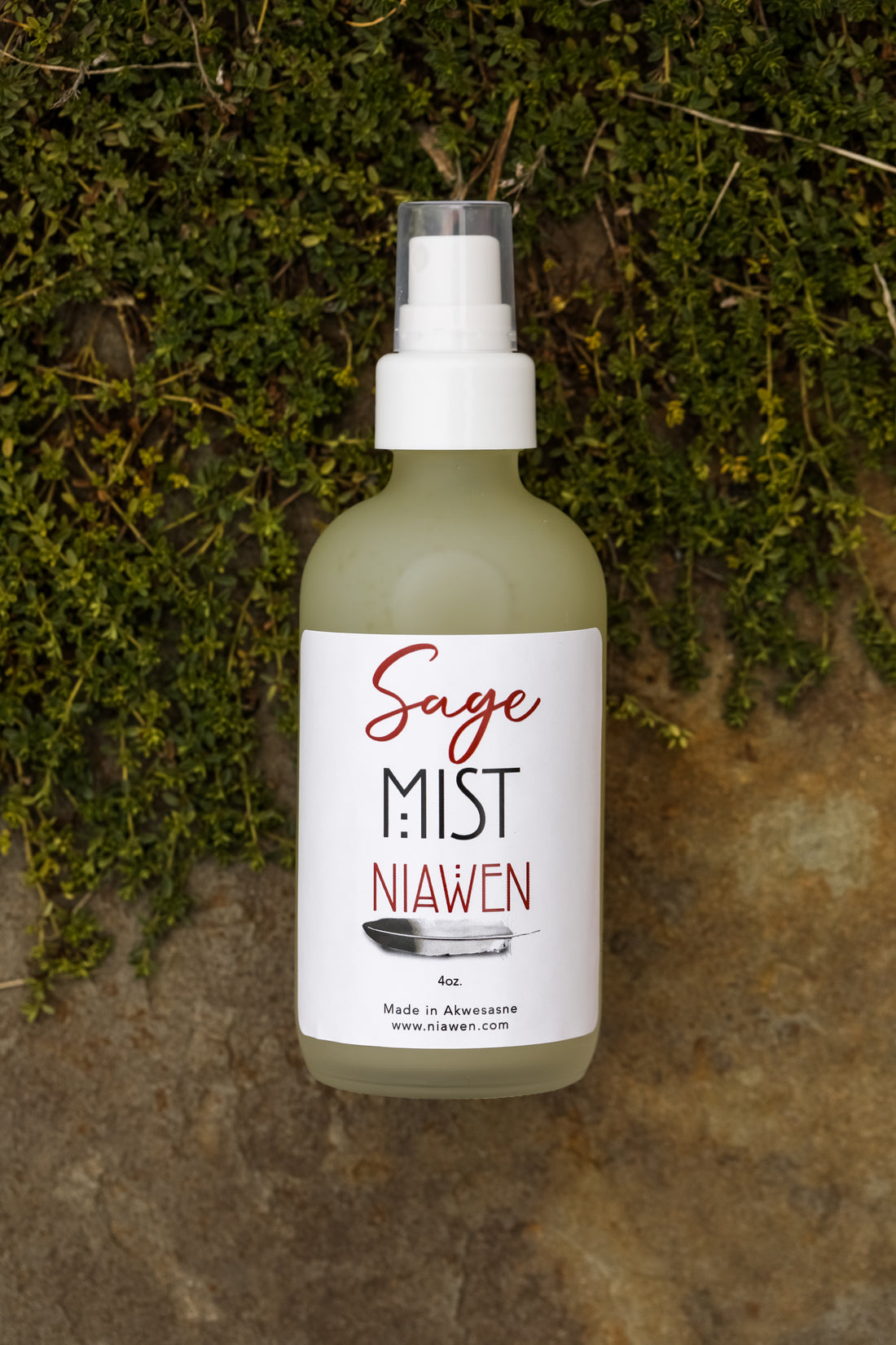 Sage Mist in use showing ceremonial spray application