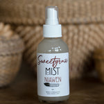 Sweetgrass Mist in use showing ceremonial body spray application