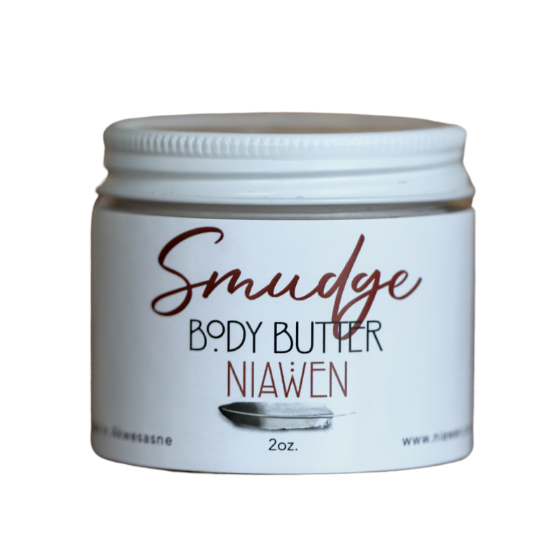 Smudge Body Butter jar with Indigenous botanical body moisturizer