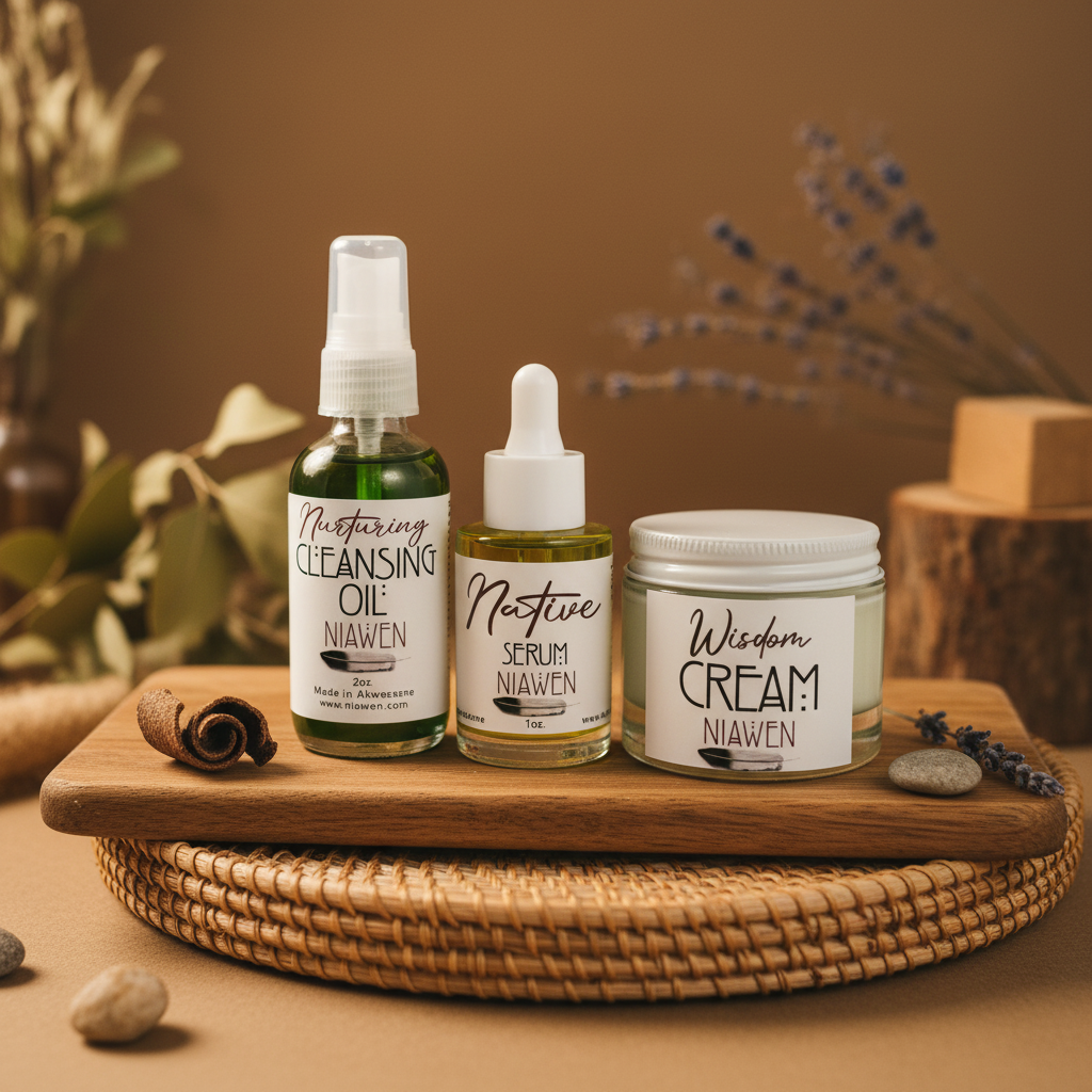 Glow Ritual Trio with earthy background